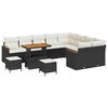 vidaXL Ensemble de canap&eacute; de jardin 12 pc 9-Nombre de places Noir