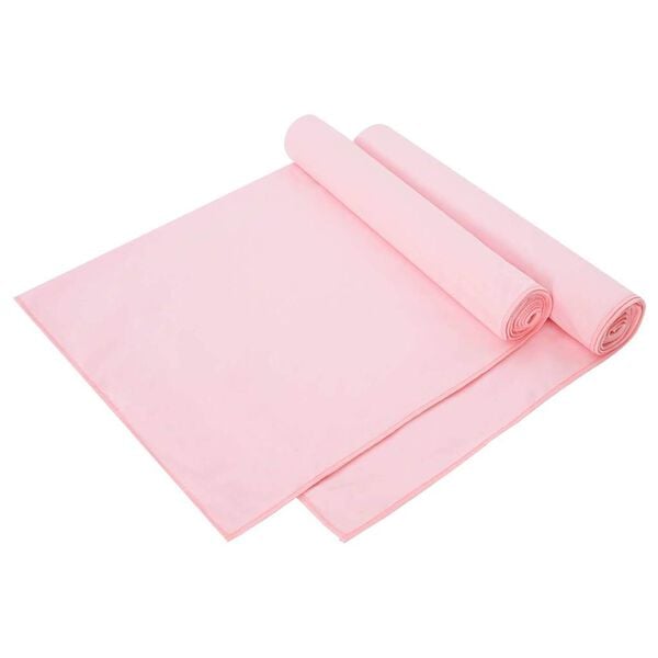 vidaXL Serviettes de sport 2 pcs Rose 140 x 70 cm