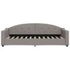 vidaXL Lit de jour avec matelas taupe 80x200 cm tissu
