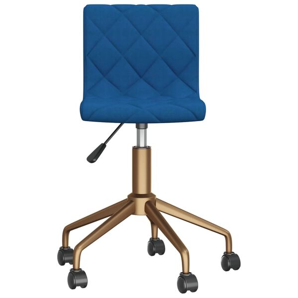 vidaXL Chaises pivotantes &agrave; manger lot de 2 bleu velours