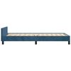 vidaXL Cadre de lit sans matelas bleu fonc&eacute; 90x190 cm velours
