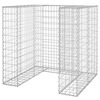 vidaXL Mur en gabion pour poubelle Acier galvanis&eacute; 110x100x110 cm