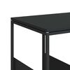 vidaXL Table d'appoint avec roues noir 55x36x63,5 cm bois d'ing&eacute;nierie