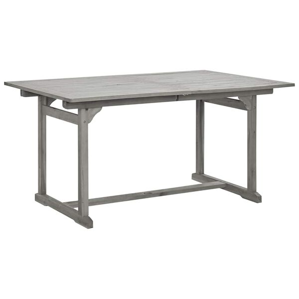 vidaXL Table &agrave; d&icirc;ner de jardin (150-200)x100x75cm Bois d'acacia massif