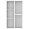 vidaXL Bibliothèque/buffet blanc brillant 50x25x80cm Bois d’ingénierie