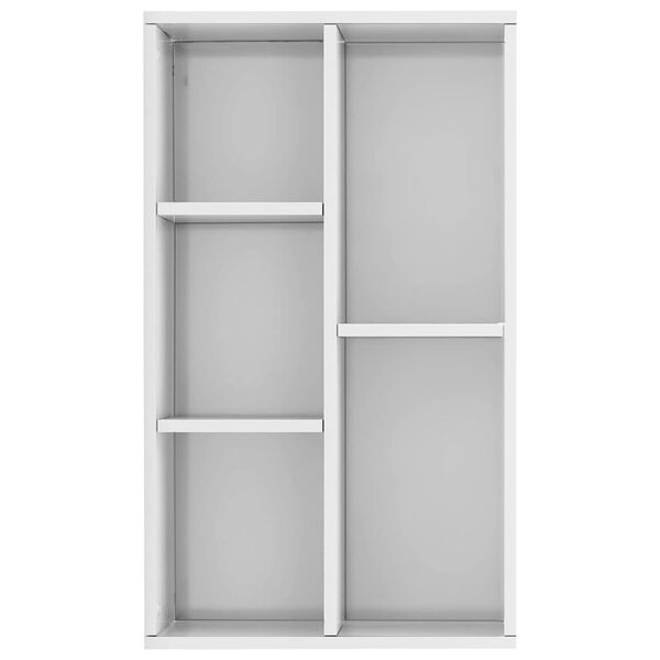 vidaXL Bibliothèque/buffet blanc brillant 50x25x80cm Bois d’ingénierie