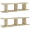 vidaXL Étagères murales 2 pcs Chêne sonoma 75x18x20 cm bois ingénierie