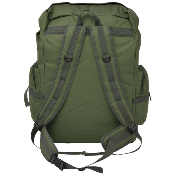 vidaXL Sac à dos en style d'armée 65 L Vert