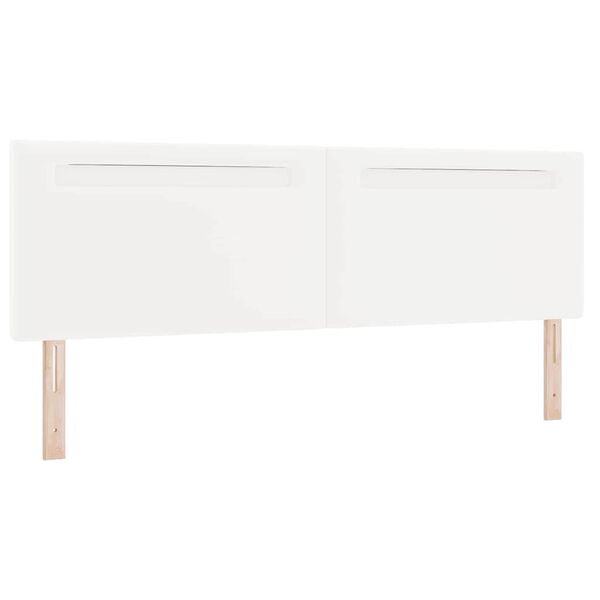 vidaXL T&ecirc;te de lit LED Blanc 180 cm Cuir synth&eacute;tique