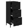 vidaXL Buffet Ch&ecirc;ne noir 34,5 x 34 x 90 cm Bois d'ing&eacute;nierie