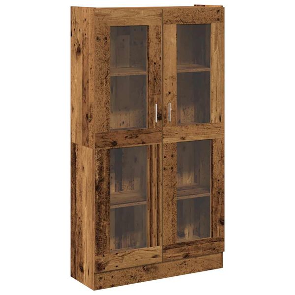 vidaXL Buffet haut vieux bois 82,5x30,5x150 cm bois d'ingénierie