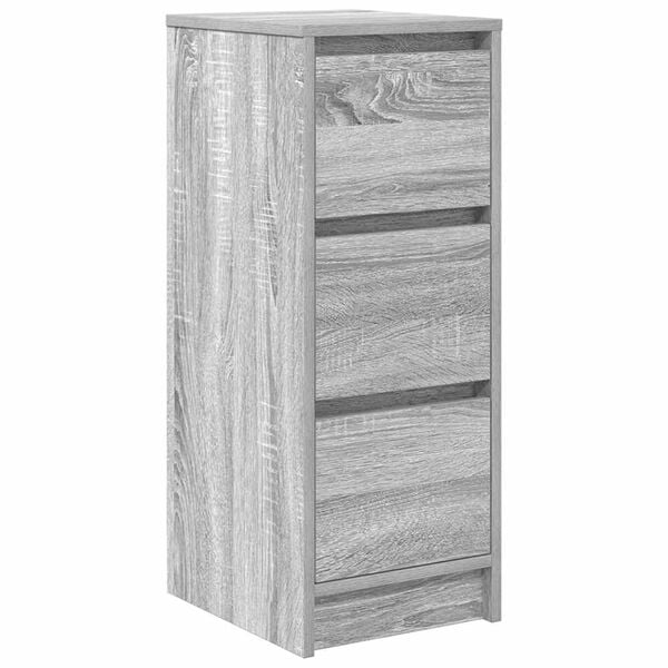 vidaXL Buffet sonoma gris 29,5x34x76 cm bois d'ing&eacute;nierie
