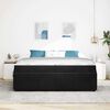 vidaXL Cadre de lit avec matelas Noir 200 x 200 cm tissu