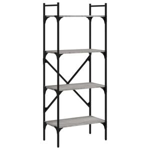 vidaXL Biblioth&egrave;que &agrave; 4 niveaux sonoma gris 56x31,5x138,5 cm
