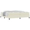 vidaXL Cadre de lit avec matelas Crème 200 x 200 cm tissu