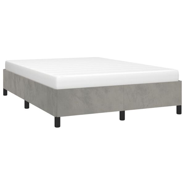 vidaXL Cadre de lit sans matelas gris clair 140x200 cm velours