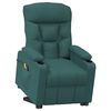 vidaXL Fauteuil de massage Vert fonc&eacute; Tissu