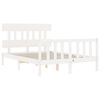 vidaXL Cadre de lit sans matelas blanc bois de pin massif