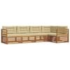 vidaXL Ensemble de canap&eacute;s d'ext&eacute;rieur 5 pcs Naturel et Beige