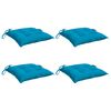 vidaXL Coussins de chaise lot de 4 bleu clair 50x50x7 cm tissu oxford