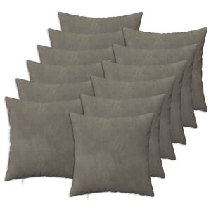 vidaXL Coussin avec oreiller HEERLEN 12 pi&egrave;ces Gris clair Velours