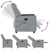 vidaXL Fauteuil de massage inclinable électrique gris clair tissu