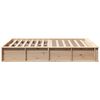 vidaXL Cadre de lit Marron 140 x 190 cm Bois de pin massif