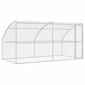 vidaXL Kennel pour Chiens 2 pcs Argent&eacute; 4 x 2 x 2 m Acier galvanis&eacute;