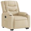 vidaXL Fauteuil inclinable Cr&egrave;me Tissu