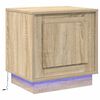vidaXL Cabinet de chevet Ch&ecirc;ne Sonoma 44 x 34,5 x 45 cm