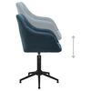 vidaXL Chaise pivotante de salle &agrave; manger Bleu Tissu