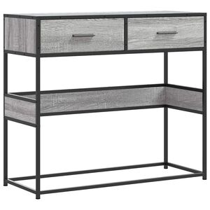 vidaXL Table console sonoma gris 90x35x80 cm bois d'ing&eacute;nierie