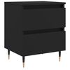 vidaXL Table de chevet Noir 40x35x50 cm Bois d&rsquo;ing&eacute;nierie
