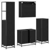vidaXL Ensemble de mobilier de salle de bain 4 pcs Ch&ecirc;ne noir