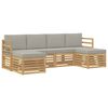 vidaXL Ensembles de canap&eacute;s 6 pcs Blanc et gris clair