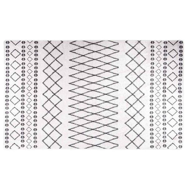 vidaXL Tapis lavable noir et blanc 120x170 cm