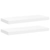 vidaXL &Eacute;tag&egrave;res murales flottantes 2 pcs blanc 60x23,5x3,8 cm MDF