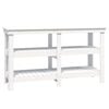 vidaXL Banc de travail Blanc 142,5x50x80 cm Bois de pin massif