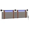 vidaXL T&ecirc;te de lit suspendue Taupe PU antique