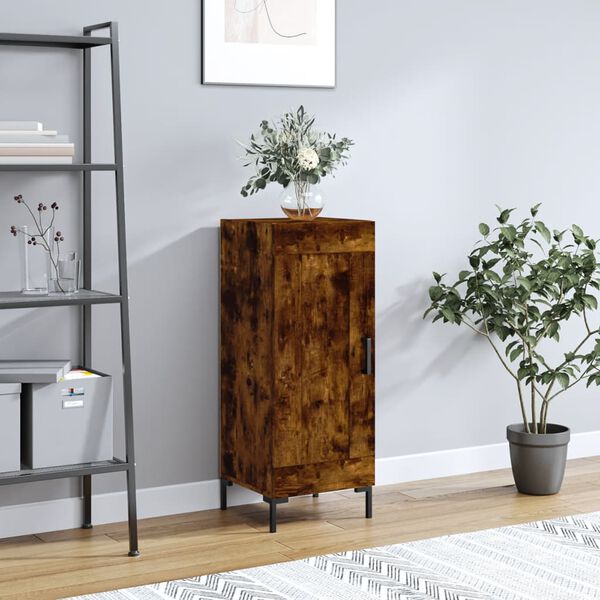 vidaXL Buffet Ch&ecirc;ne fum&eacute; 34,5x34x90 cm Bois d'ing&eacute;nierie