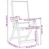 vidaXL Chaises pliables de jardin lot de 2 bois d'acacia et textil&egrave;ne