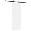 vidaXL Porte coulissante Blanc et Noir 78 x 211 cm Pin massif