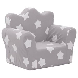 vidaXL Canap&eacute; pour enfants gris clair avec &eacute;toiles peluche douce
