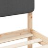 vidaXL Cadre de lit avec t&ecirc;te de lit rembourr&eacute;e Gris fonc&eacute;