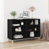 vidaXL Buffet Ch&ecirc;ne noir 103,5 x 35 x 70 cm Bois d'ing&eacute;nierie