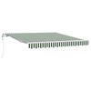 vidaXL Auvent r&eacute;tractable Vert et blanc 350 x 250 cm