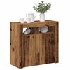 vidaXL Buffet et lumi&egrave;res LED vieux bois 80x35x75 cm bois d'ing&eacute;nierie