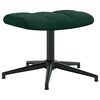vidaXL Chaise de relaxation avec tabouret Vert fonc&eacute; Velours