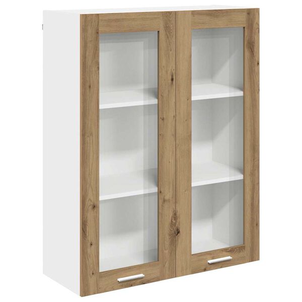 vidaXL Armoire suspendue avec porte Ch&ecirc;ne artisanal 80 x 31 x 100 cm