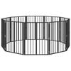 vidaXL Porte pour chien 10 pcs Noir 60 x 80 cm Acier galvanis&eacute;
